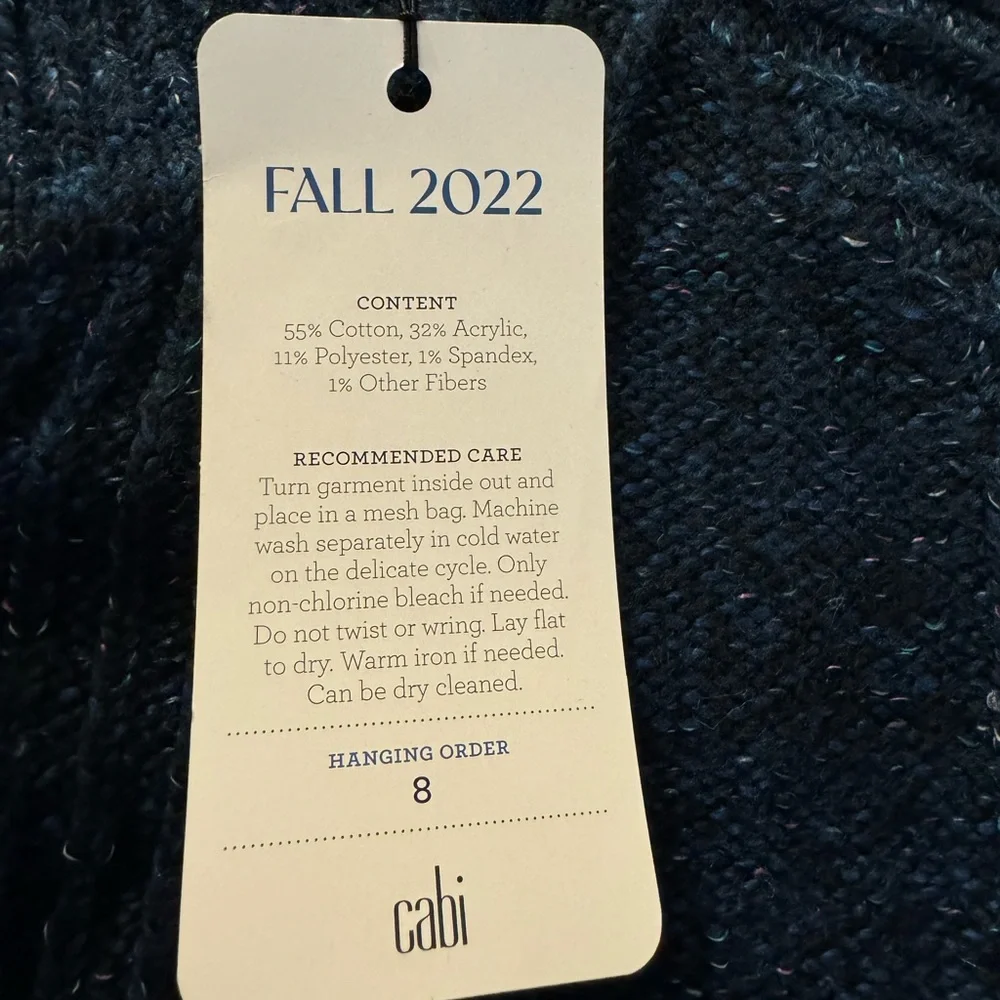 New Cabi Trail Cardigan. Size M. Dark Blue multi. - Picture 12 of 12